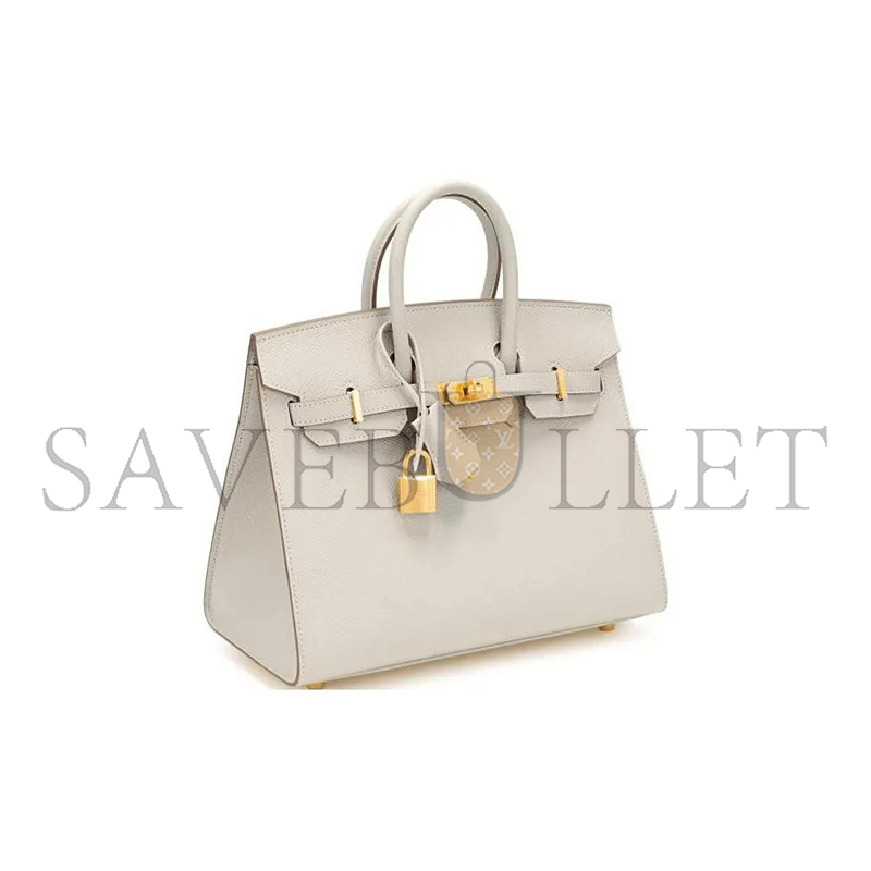 H**me5 master birkin 25 sellier epsom craie gold hardware h079234vcc10 (25*20*13cm)